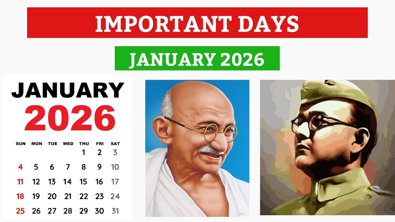 IMPORTANT DAYS JANUARY 2026|CURRENT AFFAIRS IN TAMIL 2026|TNPSC SSC RRB UPSC POLICE EXAM 