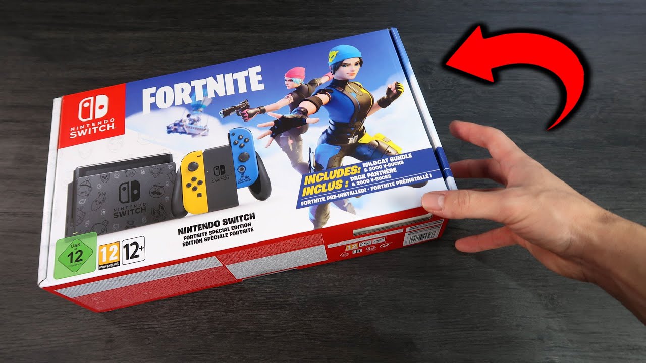 el UNBOXING de la Nintendo SWITCH edición FORTNITE 😎 (viene SKIN EXCLUSIVA)