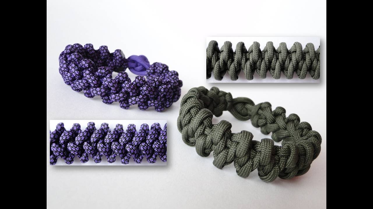 How to Make a Komodo Claw and Tooth Reversible Paracord Survival Bracelet / Diamond Knot and Loop