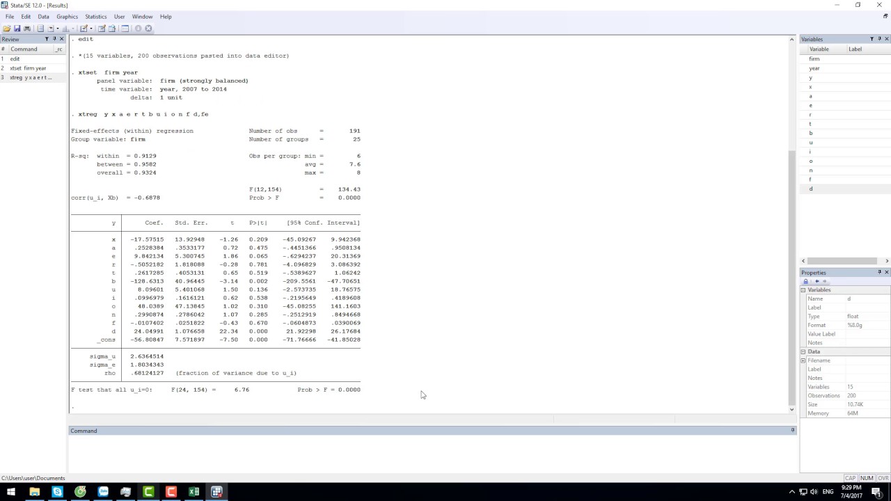 Hausman Test - Fixed Effect vs Random Effect