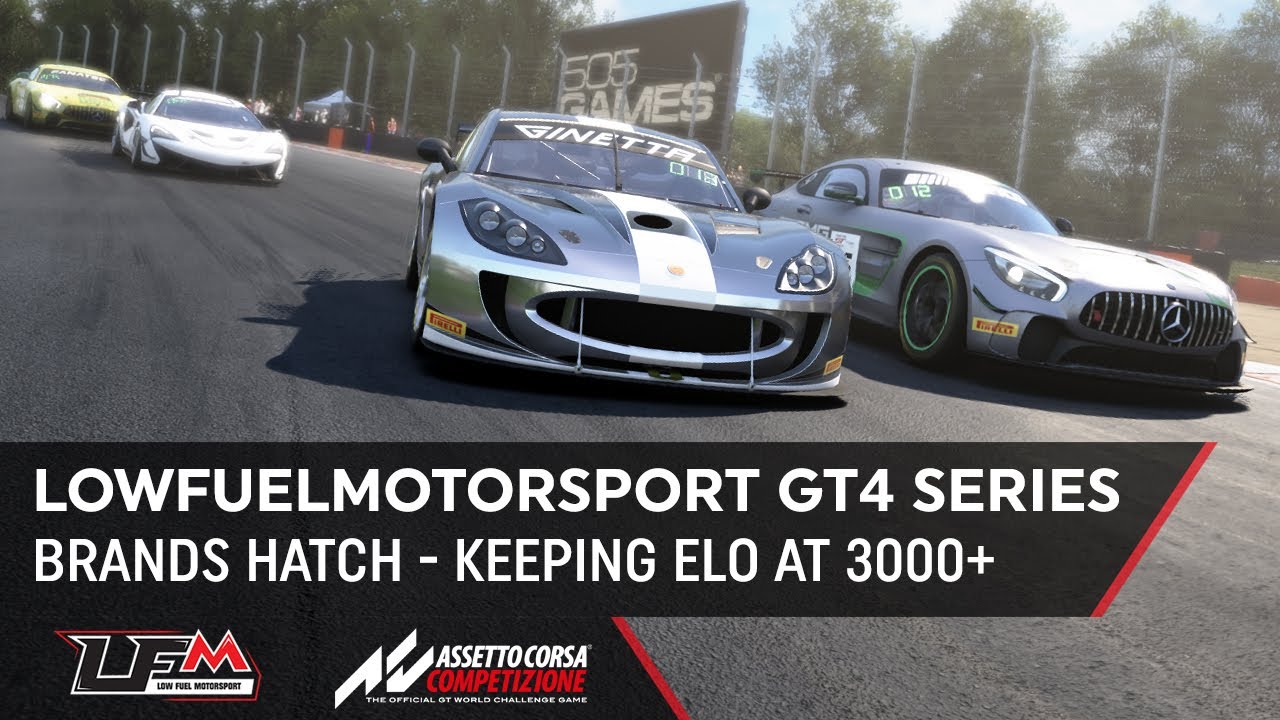 LowFuelMotorsport GT4 Series: Keeping ELO at 3000+ at Brands Hatch / Assetto Corsa Competizione