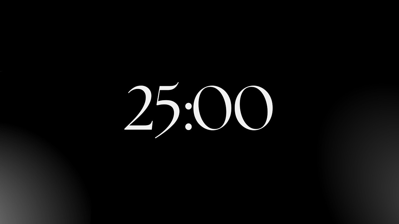 25 minutes deep focus silence | no music, full focus | minimal focus