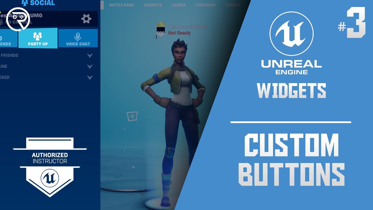 Unreal Engine 5 Tutorial -  Widgets Part 3: Custom Buttons