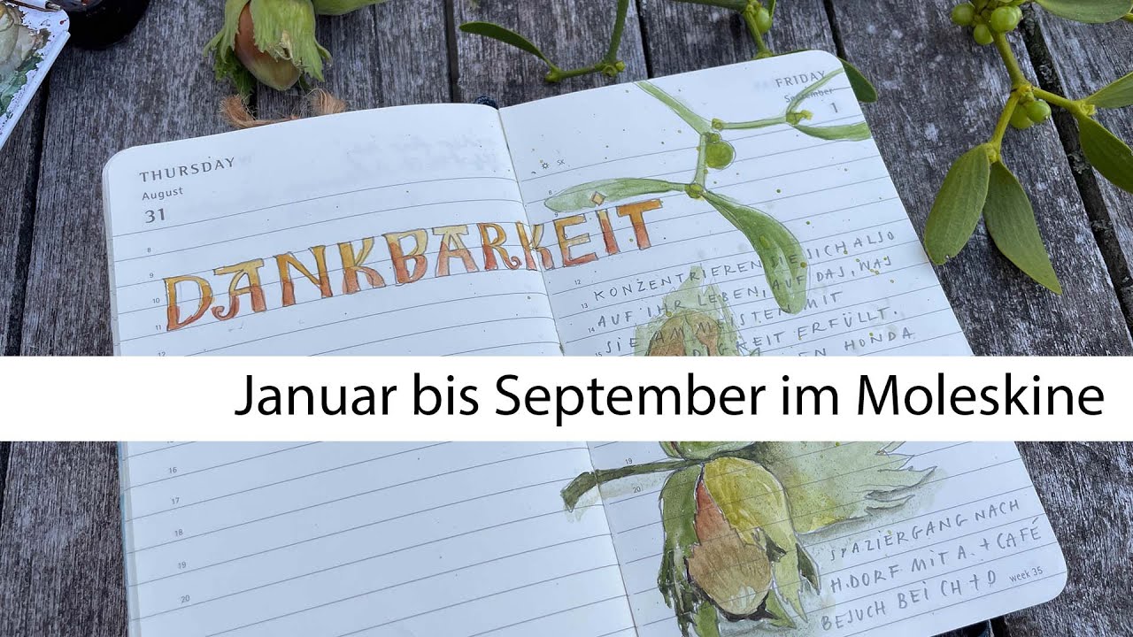 Zeichnungen im Moleskine Pocket Diary Januar bis September 2023