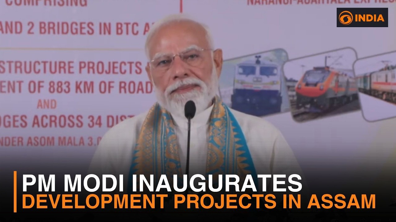 PM Modi lays foundation, inaugurates development projects in Guwahati, Assam | DD India News Hour