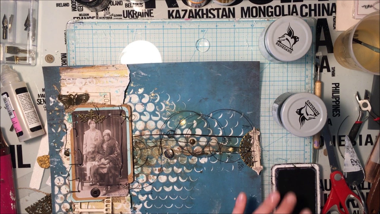 my vintage layout for More Than Words Challenges by Aga Baraniak
