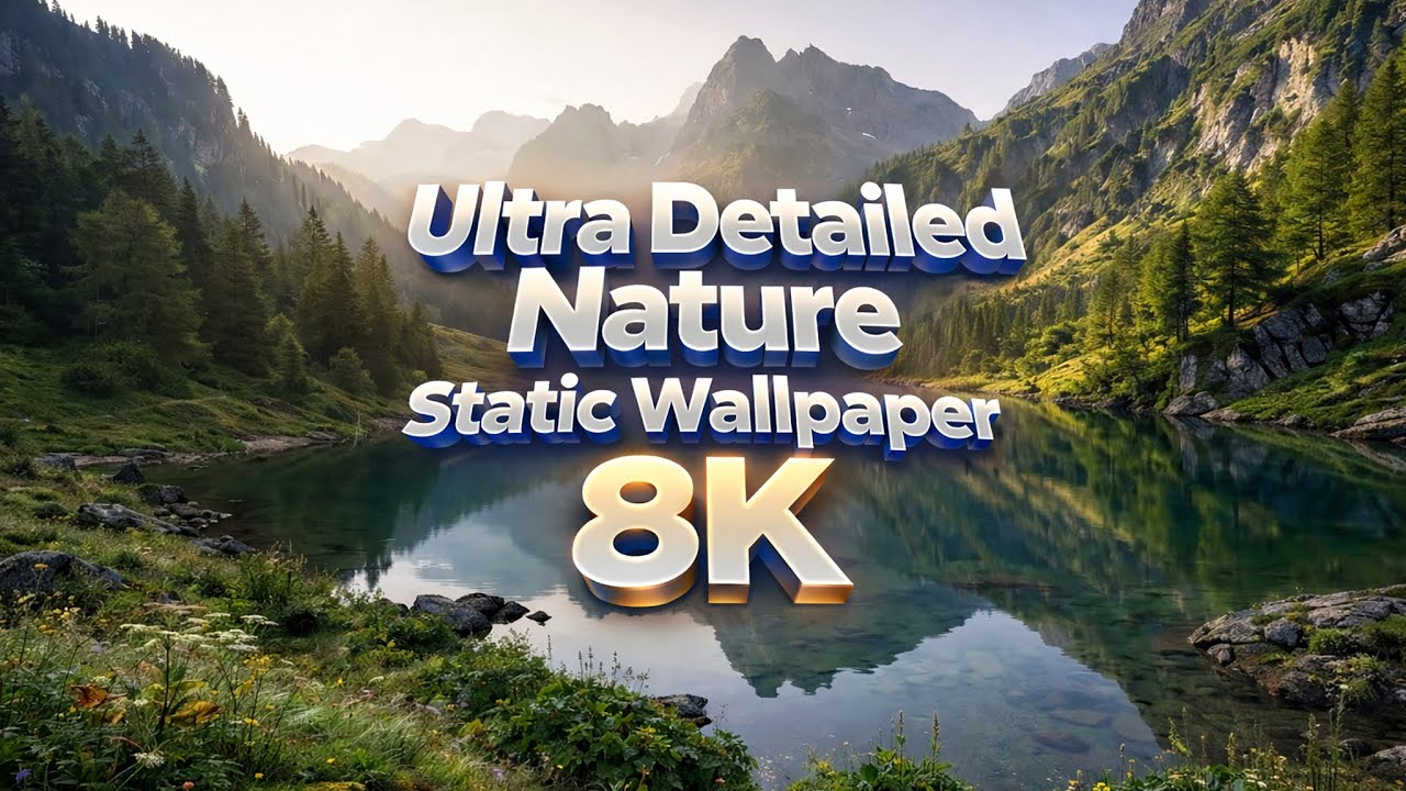 Ultra Detailed Nature in 8K | Premium Static Landscape for Focus & Visual Balance