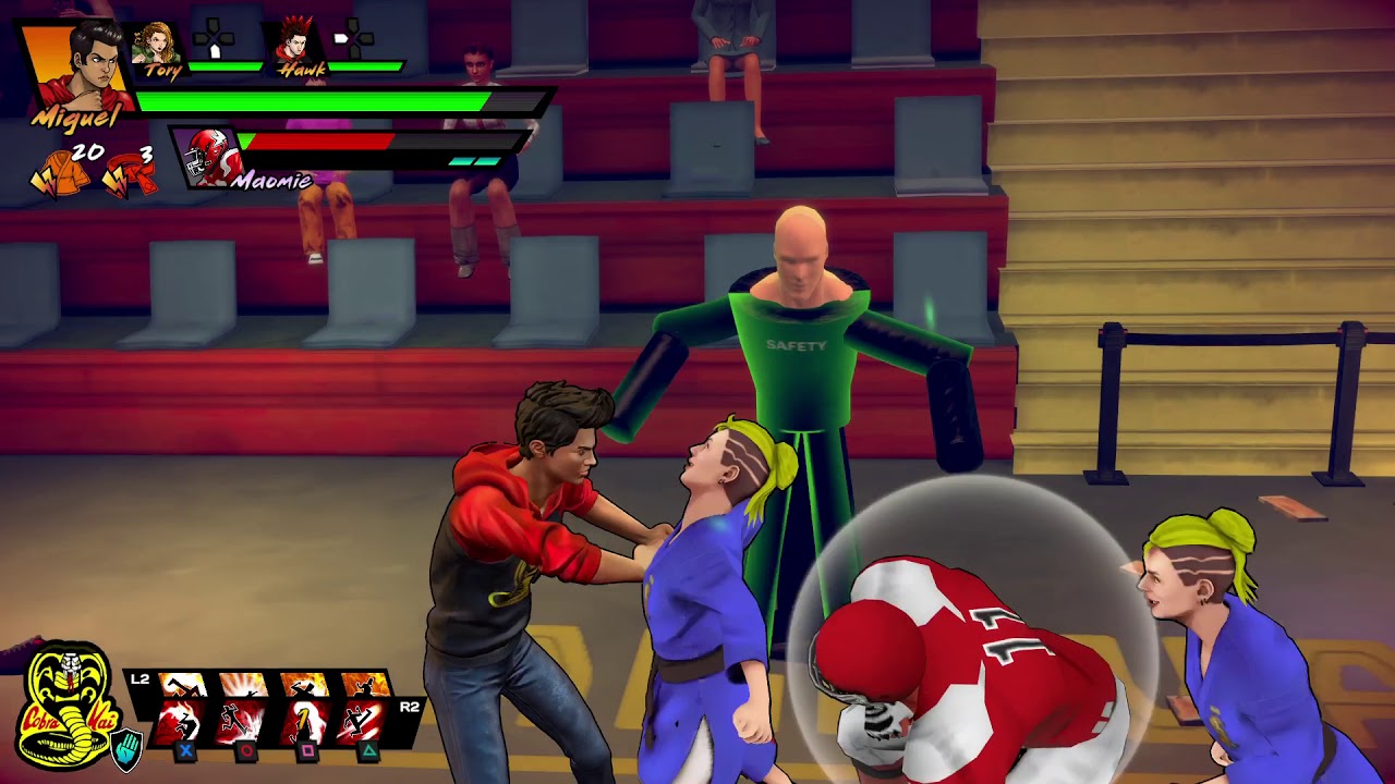 Cobra Kai: The Karate Kid Saga Continues  All valley tournament arena Miguel vs. Robby!1080p!PS4 Pro
