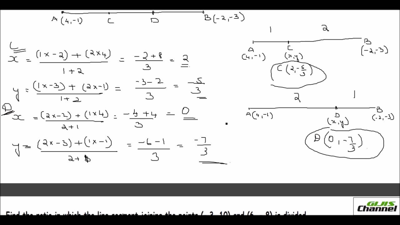 Problems based on Section Formula