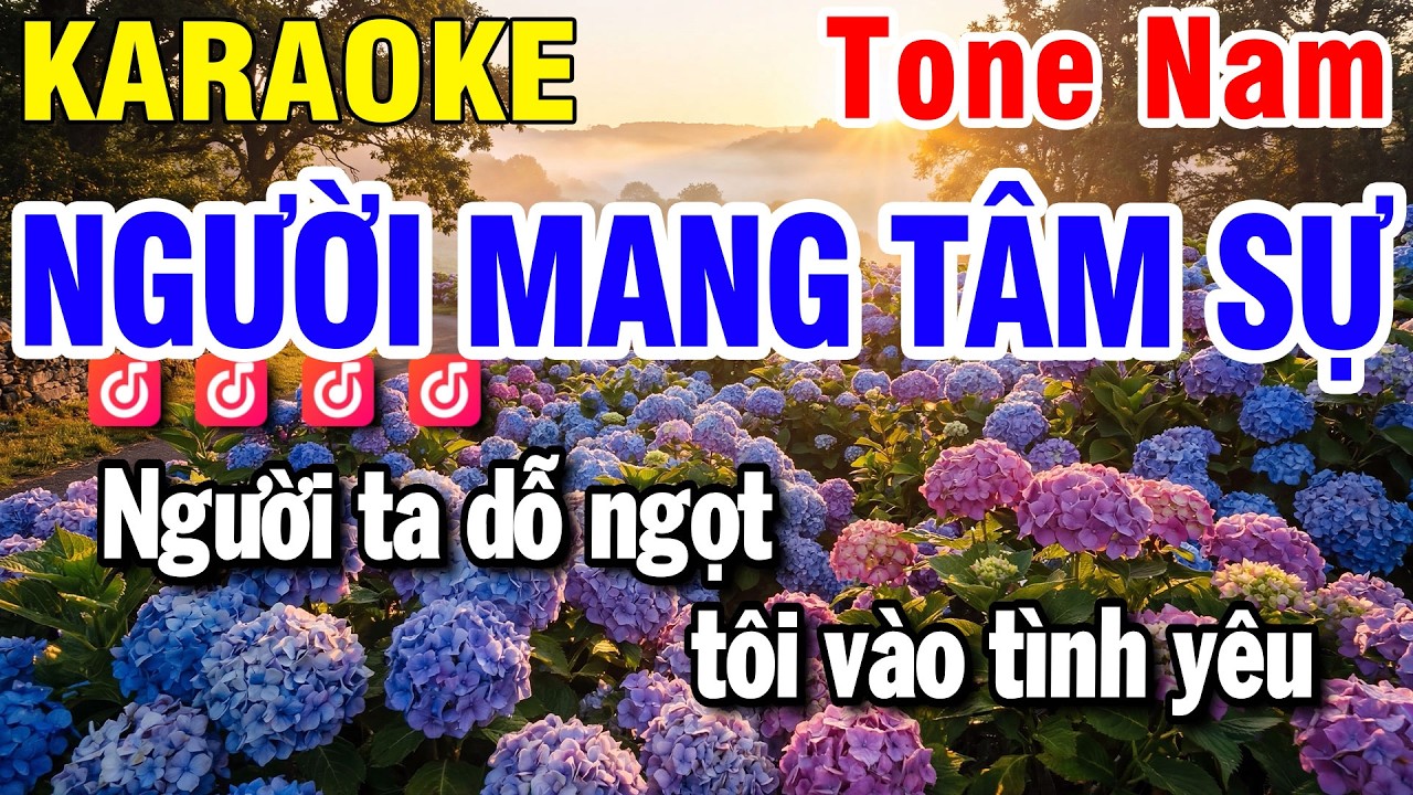 Người Mang Tâm Sự Karaoke Nhạc Sống Tone Nam | Huỳnh Lê
