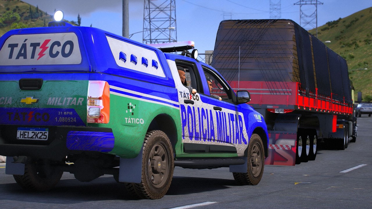 INDIVÍDUOS R0UB4RAM UM CAMINHÃO E O TÁTICO FOI ATRÁS | PMGO - POLICIA NO GTA 5