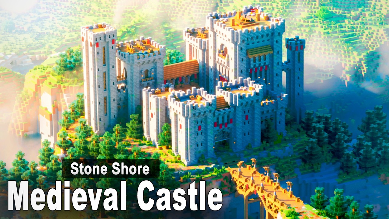 Minecraft: How to build a Medieval Castle | Tutorial Part.1