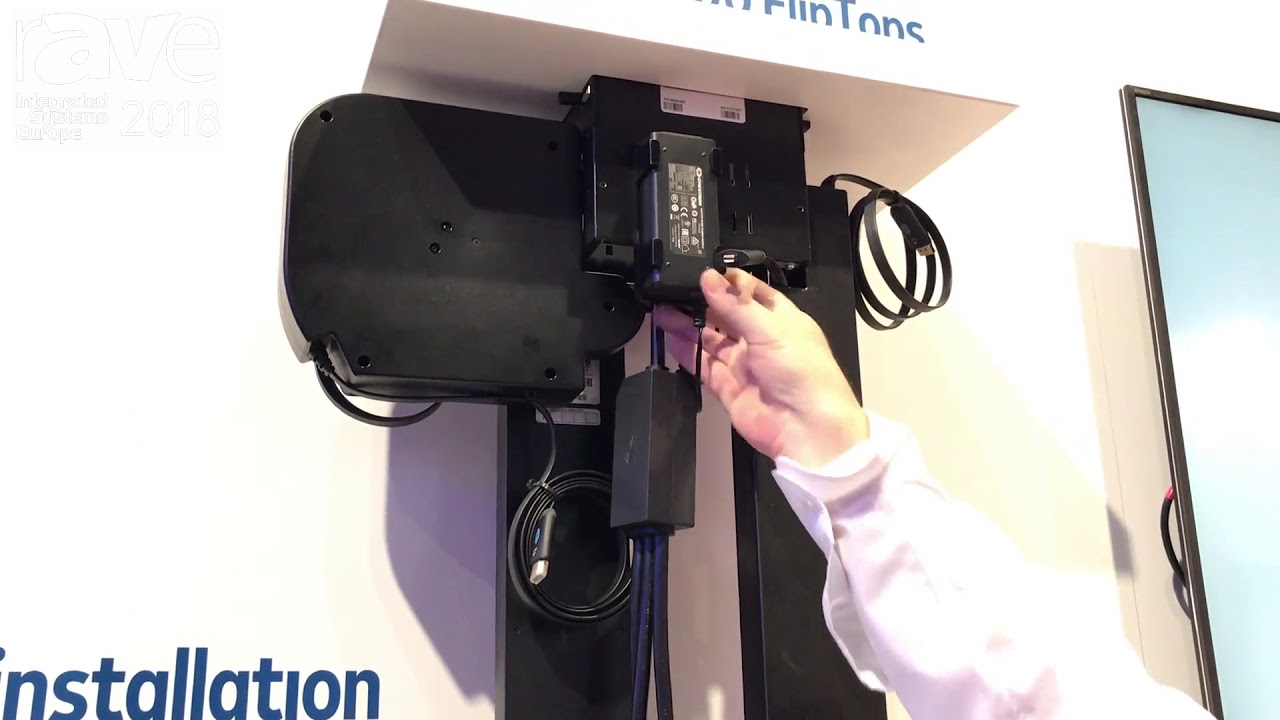ISE 2018: Crestron Demos Its New One-Touch Flip-Top Cable Retractor Modules