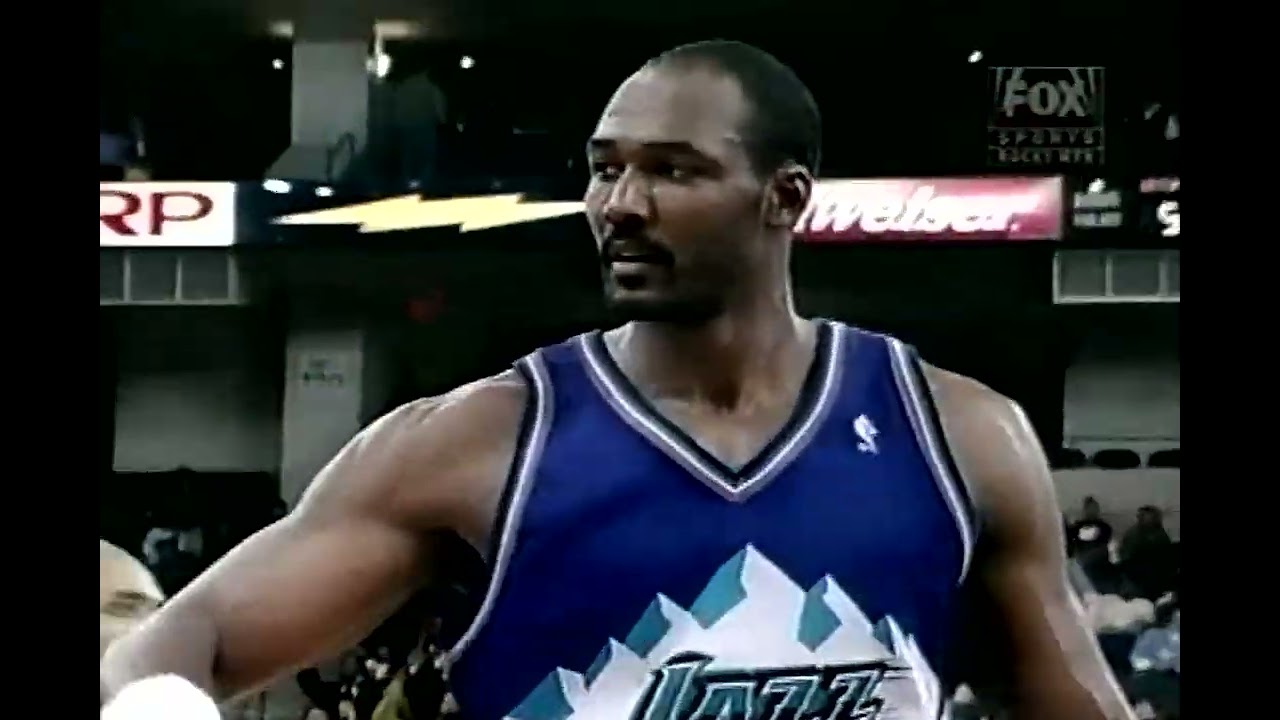 Karl Malone - Season High 56 Points vs The Warriors (1998)