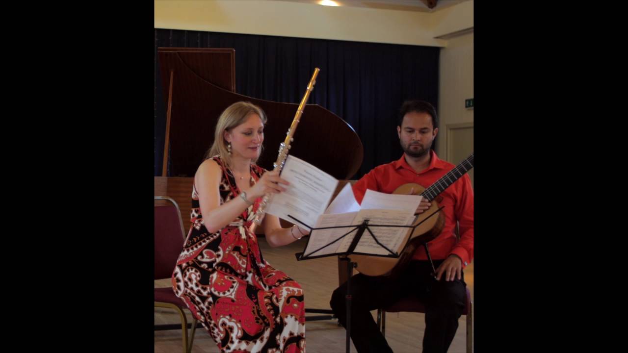Mouvements Perpetuels, by Poulenc, flute and guitar (Duo Correa Andrews)