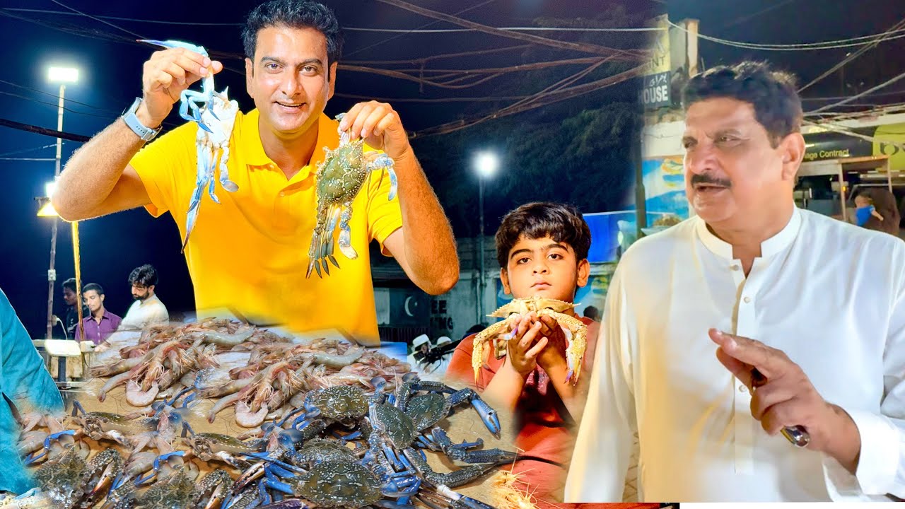 Abu K Sath Karachi Sea Food  Street ka Visit kia