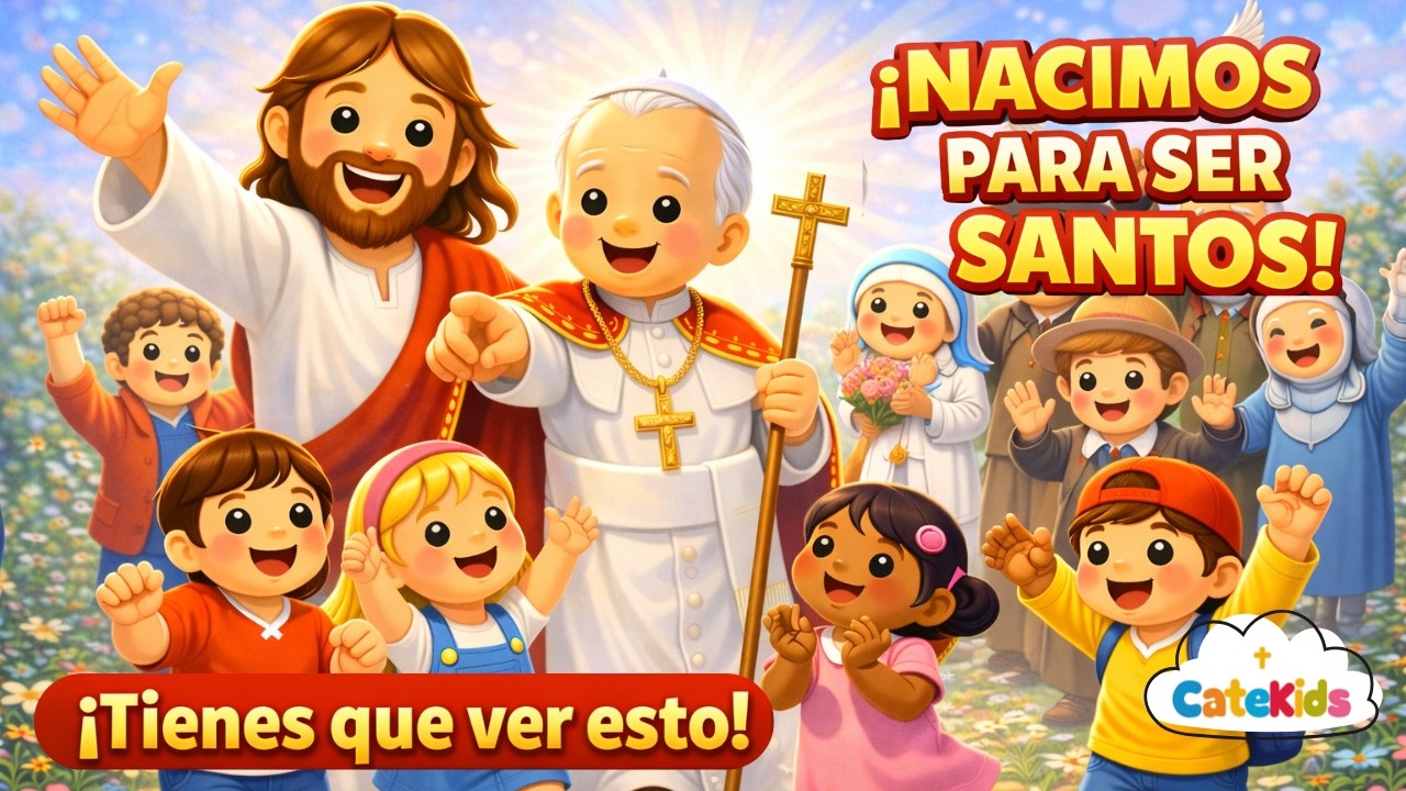 🎵¡NACIMOS PARA SER SANTOS! 😇 Canción Católica para Niños | Santos que Cambiaron el Mundo | Catekids