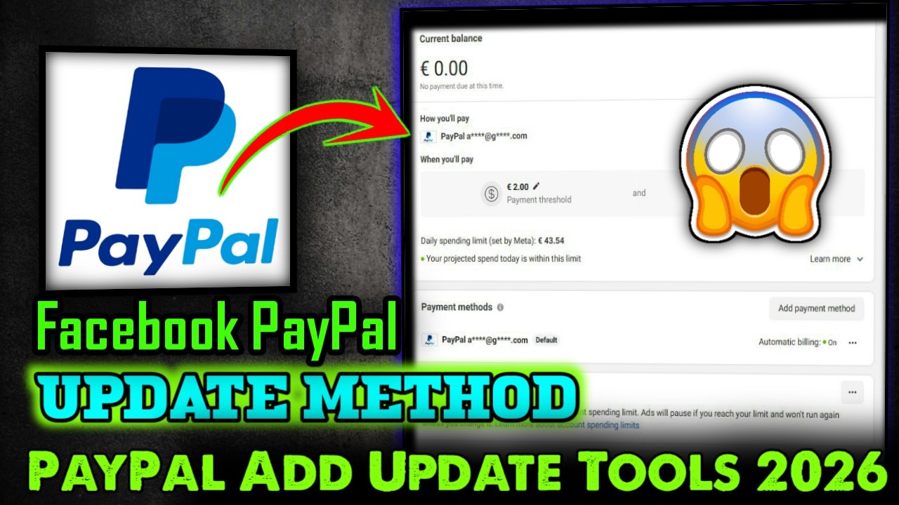 Facebook PayPal Update Method 2026 ! 100 PayPal ADDED Update Tools | Facebook Autopay Method |