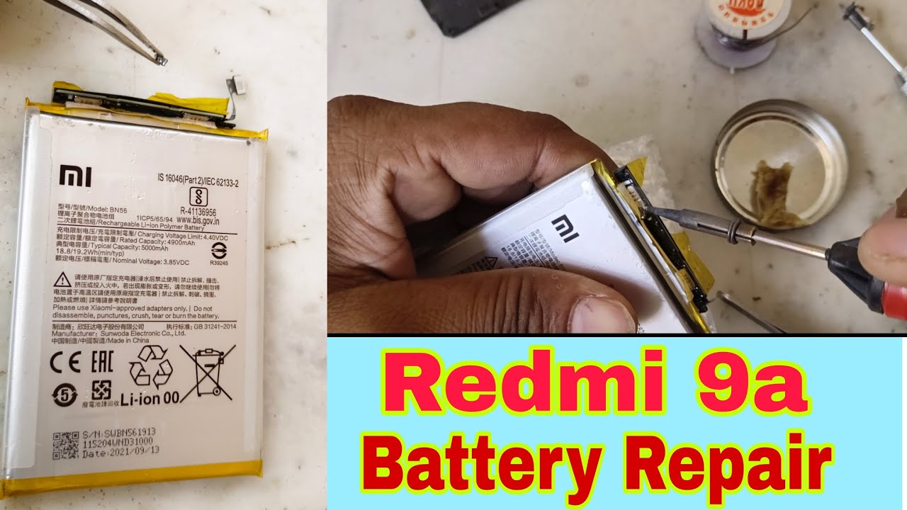 Redmi 9a Battery Repair | How To Repair Battery Mi All model | Battery Kaise Repair Kare | NK WORK