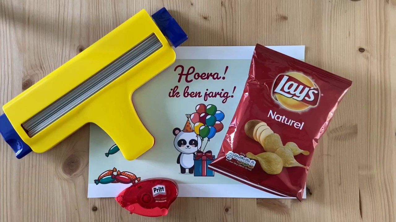 Hoe maak je een traktatie zakje/chips bag?