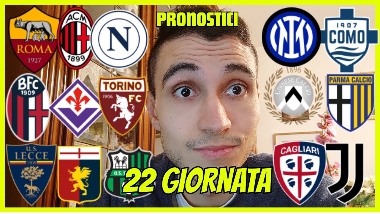 PRONOSTICI DELLA 22 GIORNATA DI SERIE A 😱