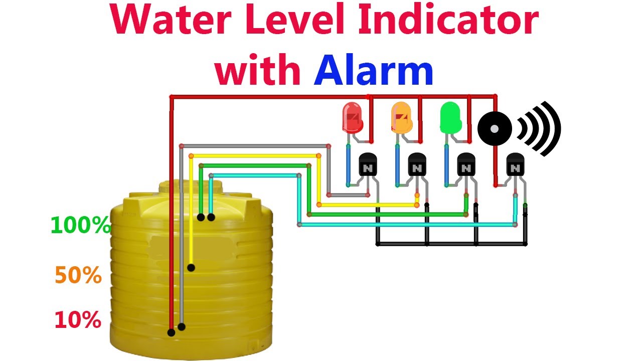 How to make Simple Water Level Indicator with Alarm