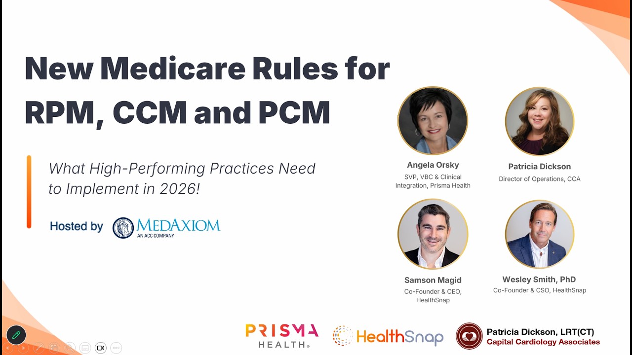 Webinar: New Medicare Rules for RPM, CCM and PCM