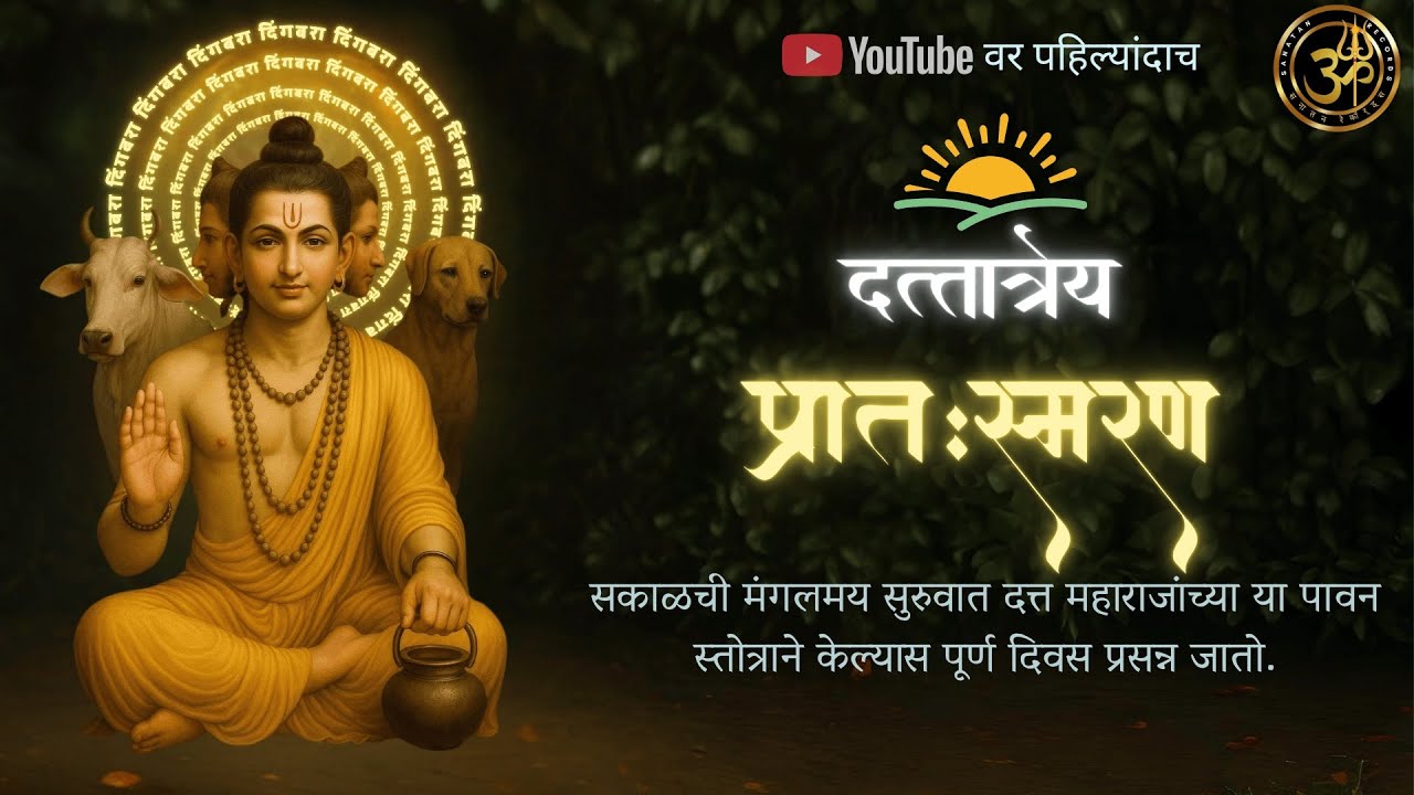 दत्तात्रेय प्रातःस्मरण । दत्त भजन । सकाळचे स्तोत्र । Marathi Bhajan । Dattatreya Pratah Smaran