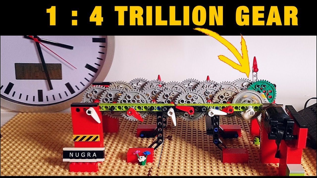 Running a 4 Trillion gear reduction for 192 hours #gear #reduction #lego