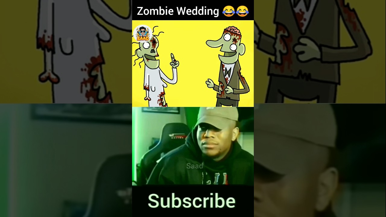 The Zombie Wedding 😂 #funny #shortfeed #fuunyshorts #cartoon #comedy #zombie