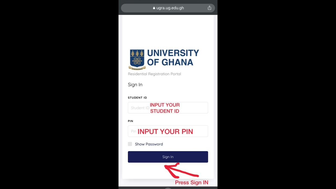 How to Apply for Halls at Legon Step by step process