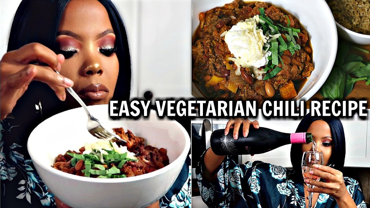 COOK WITH ME | ULTIMATE VEGETARIAN CHILI RECIPE | EASY AFFORDABLE FALL MEAL UNDER $20 | TASTEPINK