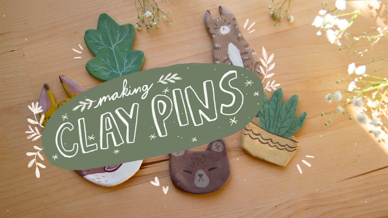 Making clay pins