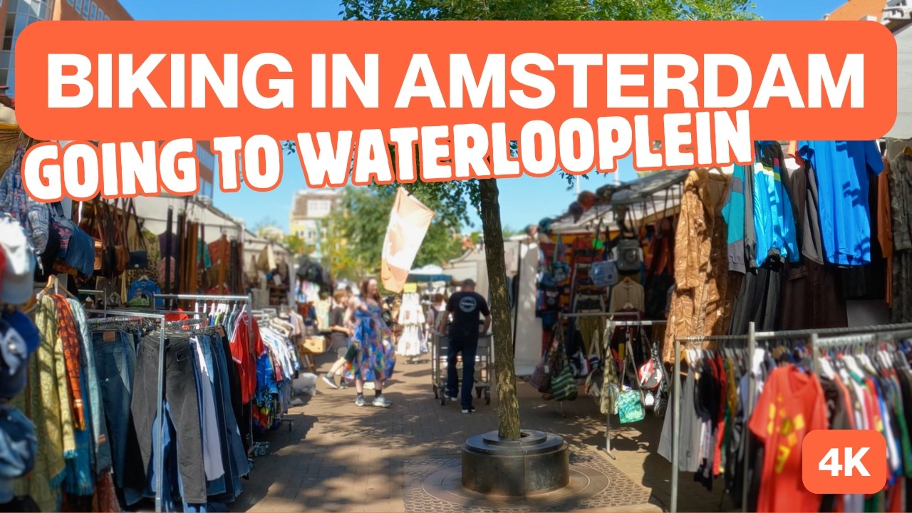 Amsterdam | Biking to Waterlooplein | Summer | 10/08/2024