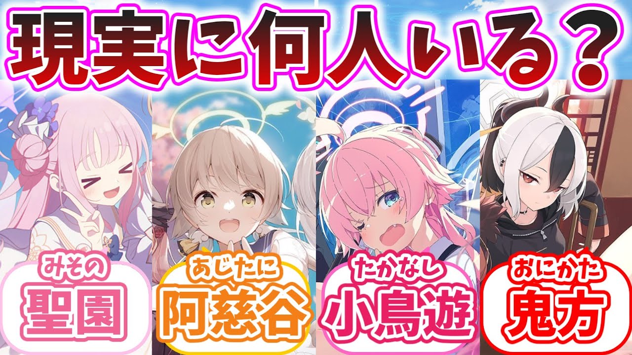 【全140名字】ブルーアーカイブのキャラと同じ名字は現実に何人いる？【苗字/解説/ブルアカ】