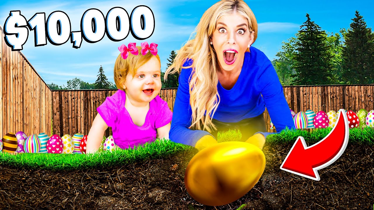 Daughters First Giant Egg Hunt