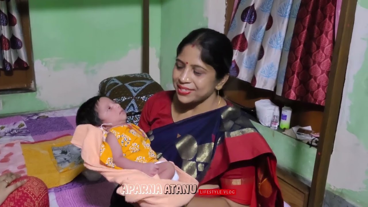 সোনা পাপা বাড়িতে আসার পর বড় মেসো, মাসি এসে আদর করে গেল।