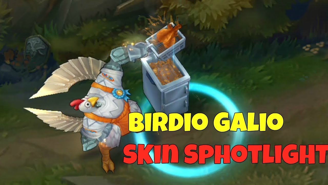 birdio the chicken galio new skin spotlight and Gamplay Full Reviews League of Lengeds (Bird/Galio)