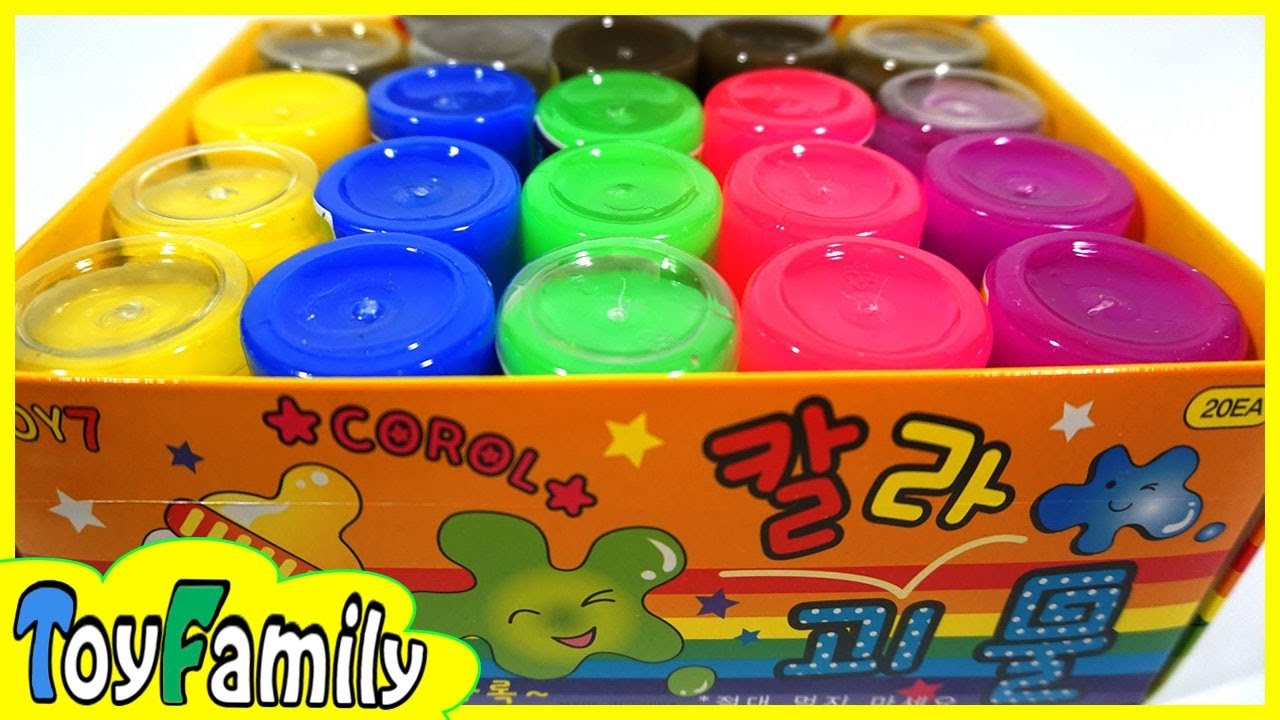 Rainbow non toxic SLIME! Interesting slime toy! rainbow water clay! magic water clay❤TOYFAMILY PLAY