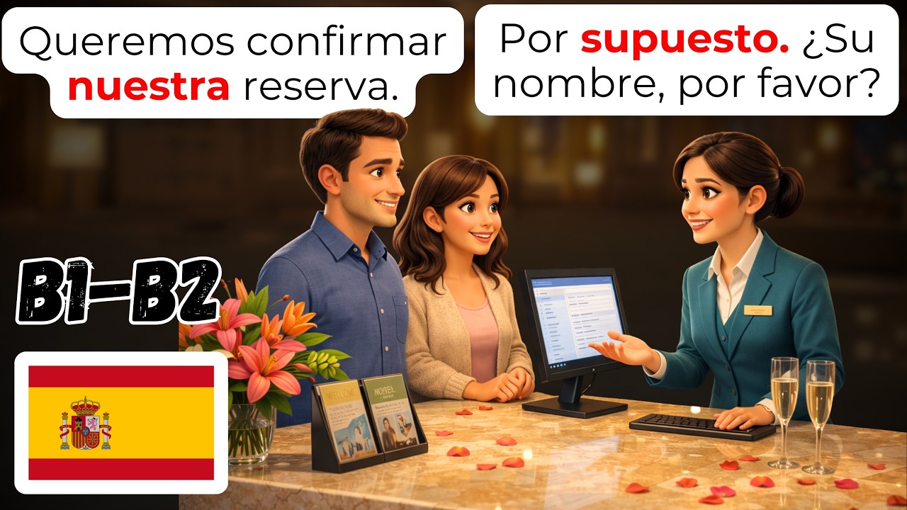 🇪🇸 Learn Spanish in 35 Minutes: 75+ Hotel Phrases You Need | B1-B2