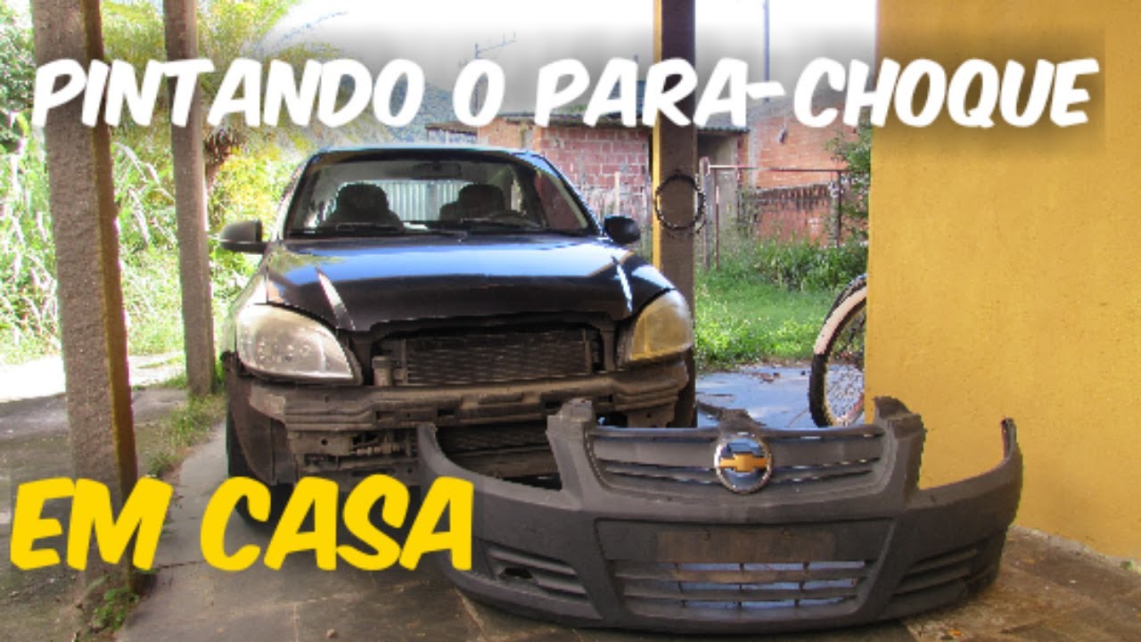 Pintando para-choque do Celta! (em casa) com jet