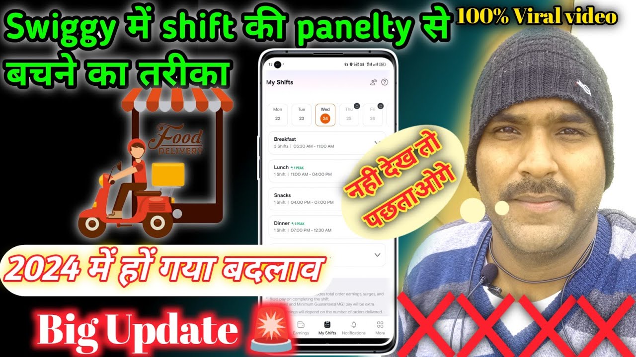 Swiggy में shift की panelty से बचने का तरीका 🚨| Swiggy delivery partner Shift booking Update📢 |