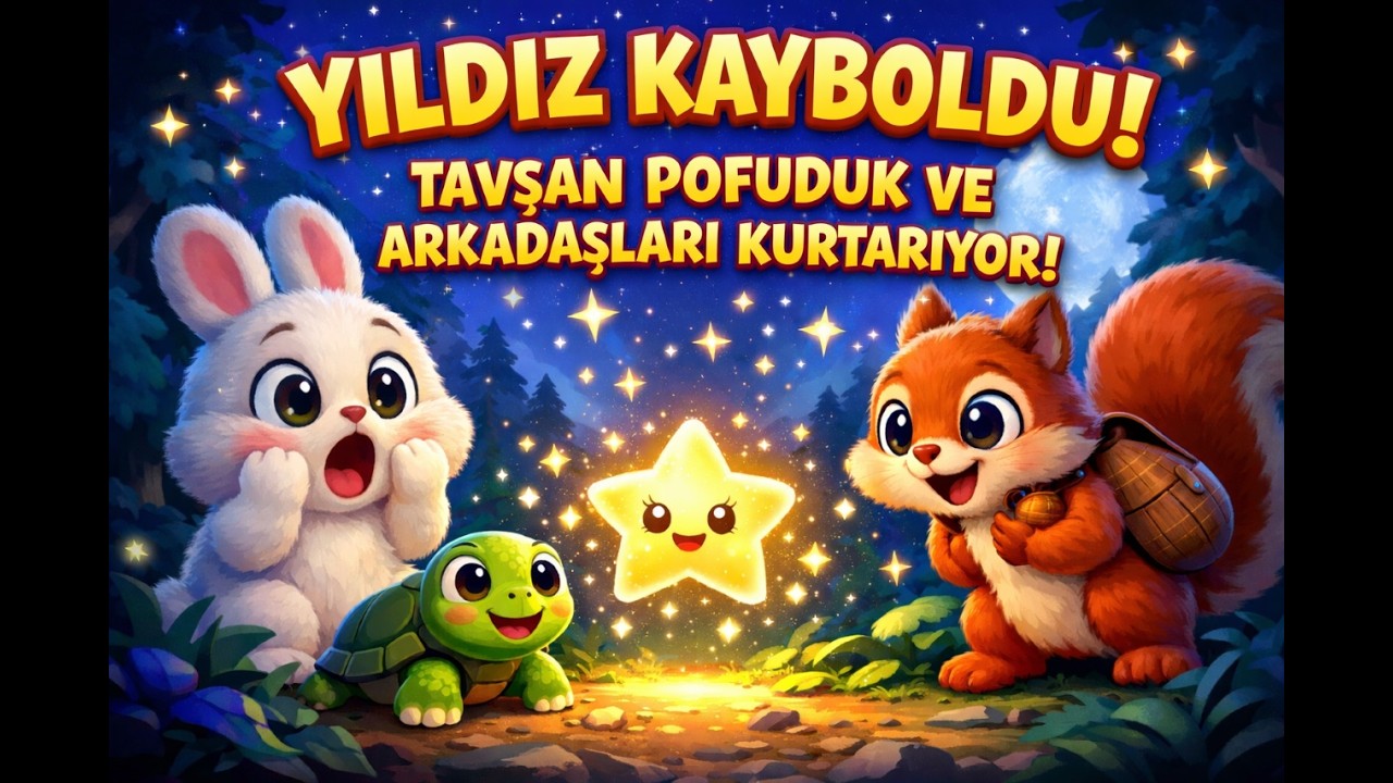 Yıldız Kayboldu! 🌟 Tavşan Pofuduk ve Arkadaşları Kurtarıyor | Çocuk Hikayesi