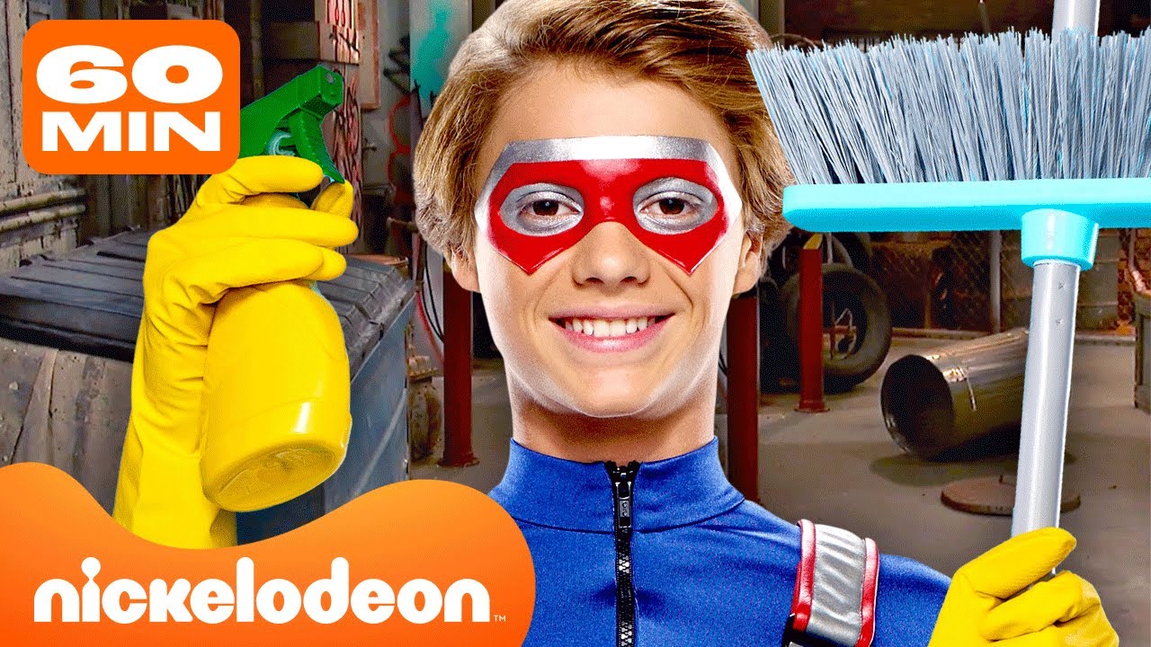 Henry Danger limpia villanos y lucha contra el crimen! con Captain Man | 60 minutos  | Nickelodeon