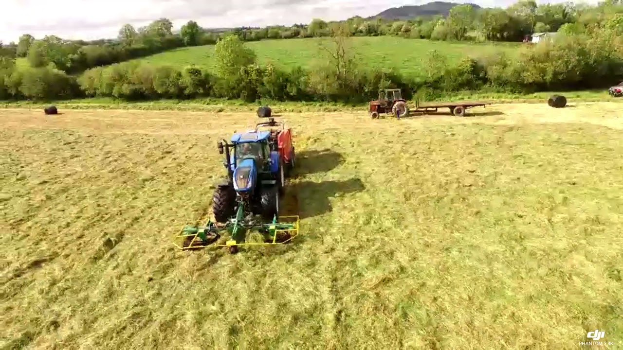 Agronic WR500 front mounted rake working in Ireland 2021