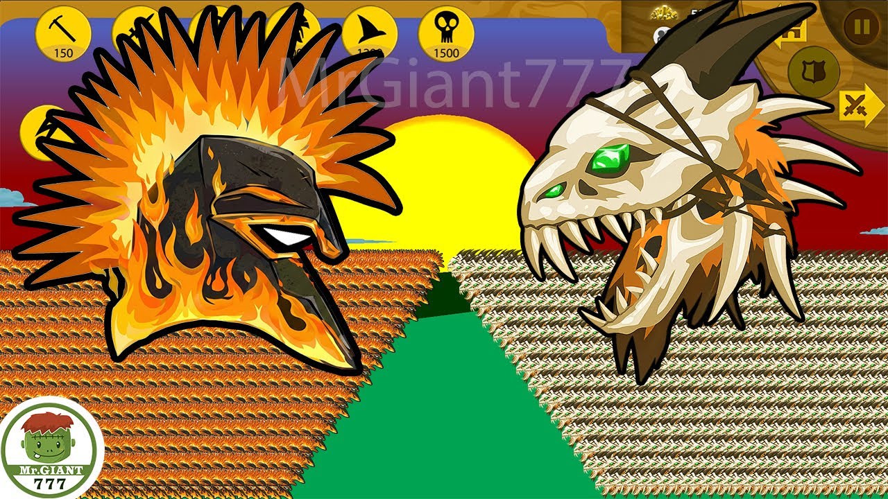 STICKMAN PYROBLAZE PALADIN ARMY VS SAVAGE PALADIN, DEMON BOSS | Stick War Legacy Mod | MrGiant777