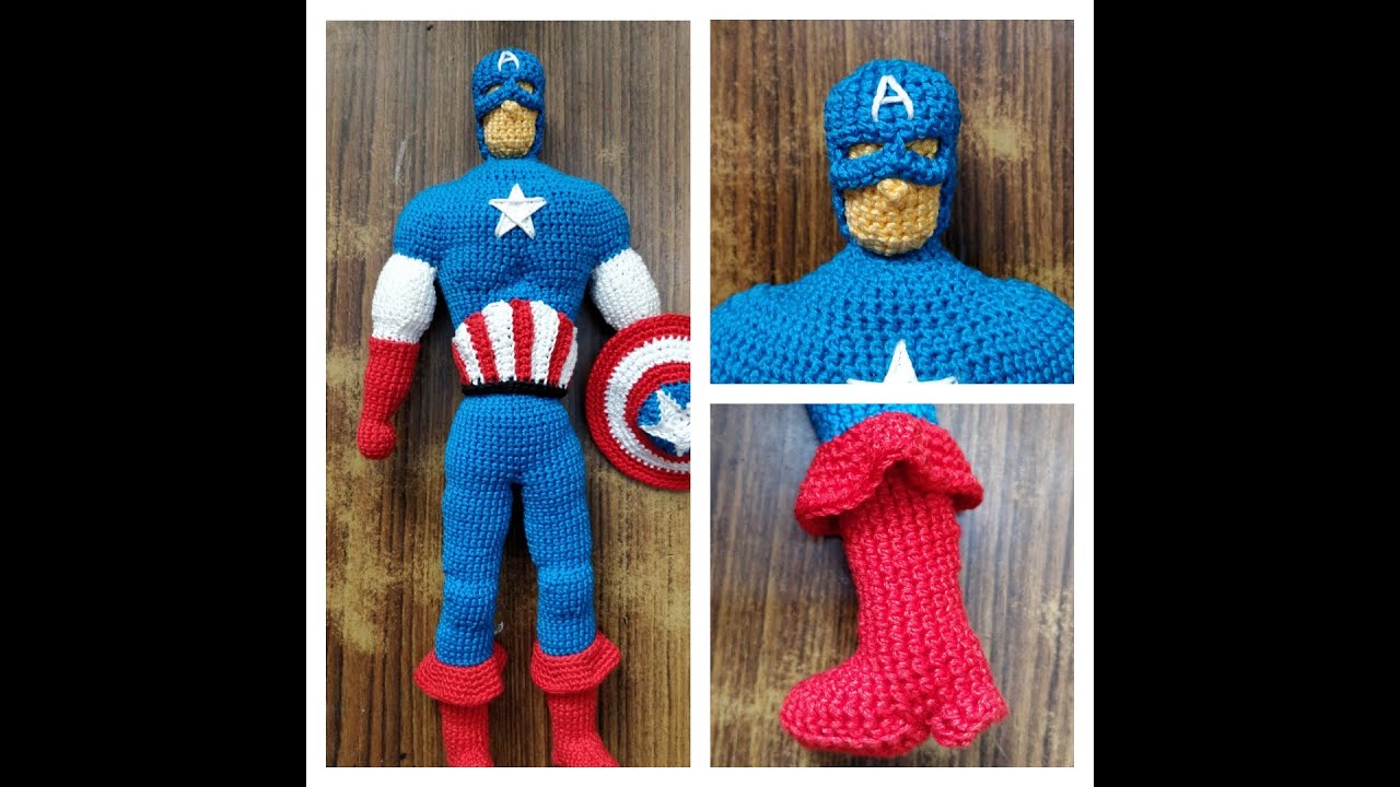Captain America ~ Part 4 ~ Head ~ Amigurumi Free Pattern