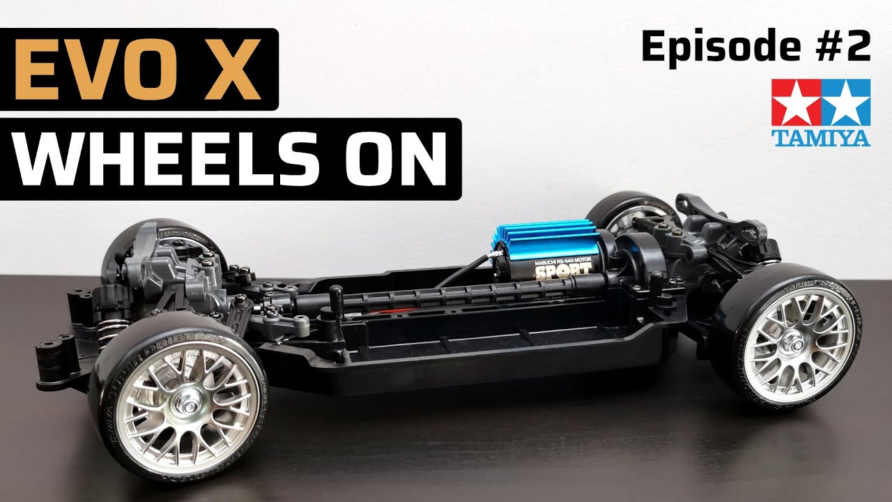 Tamiya TT-02 Drift Mitsubishi Evo X chassis is almost DONE Ep. 2