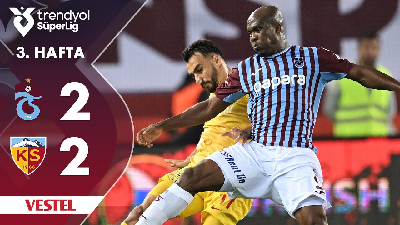 Vestel | Trabzonspor (2-2) Kayserispor - Highlights/&Ouml;zet | Trendyol S&uuml;per Lig - 2024/25