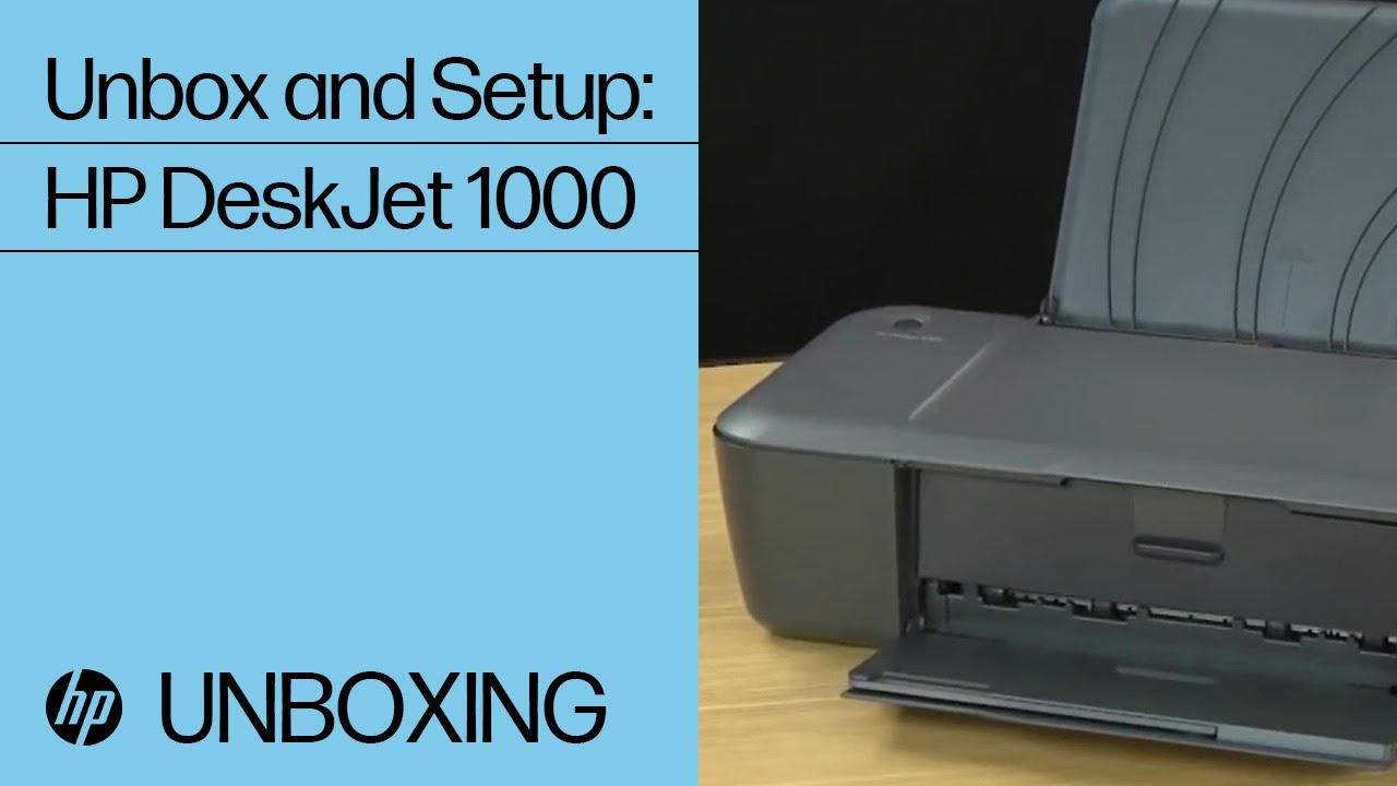 Unboxing and Setting Up the HP Deskjet 1000 Printer | HP